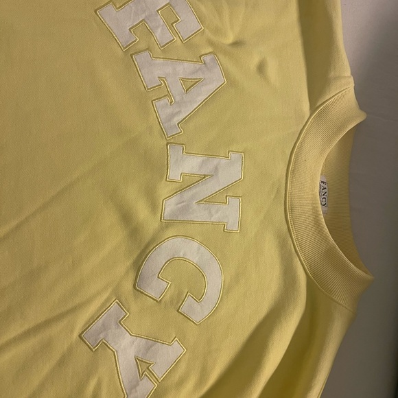 Women's Yellow Sweatshirt and Shorts Set - Picture 2 of 7